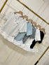 Women Round Neck Lacey Detail Button Down Tops